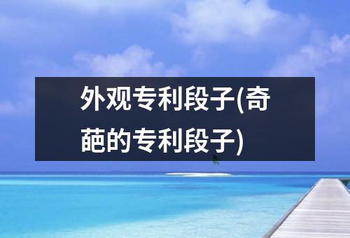 外观专利段子(奇葩的专利段子)