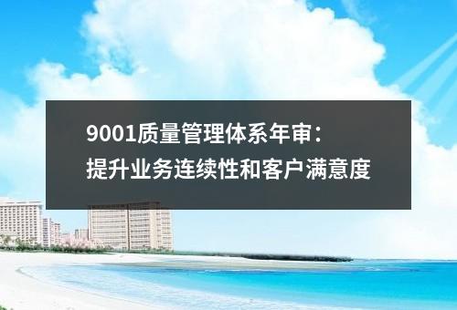 9001质量管理体系年审：提升业务连续性和客户满意度