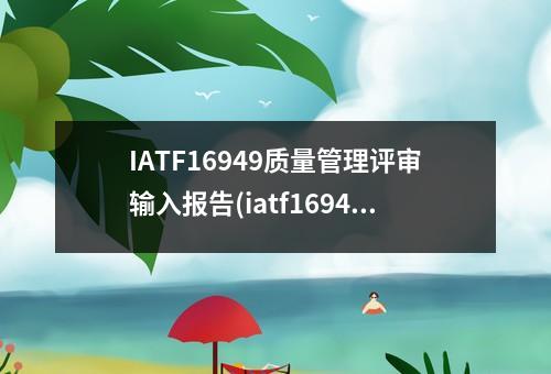 IATF16949质量管理评审输入报告(iatf16949质量管理体系)
